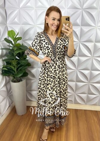Milla Chic - millachic com br vestido ayumi animal print branco 4 Vestido Ayumi Animal Print - Branco - Milla Chic