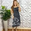 Vestido Camponesa Reto - Preto - Milla Chic
