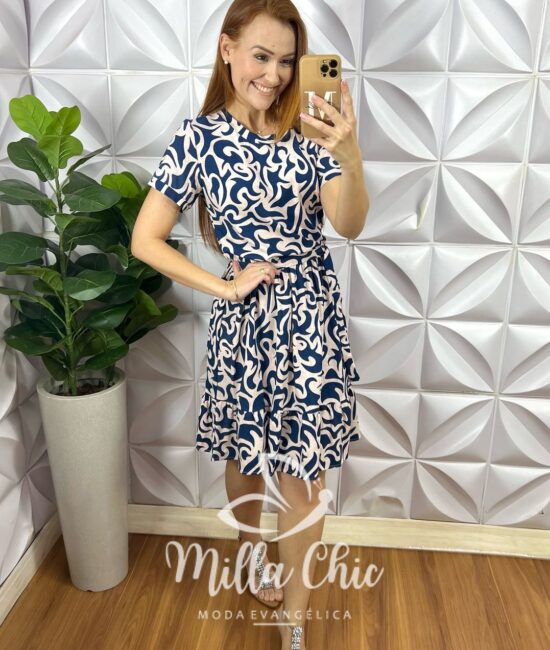 Vestido Lourdes Comfy Chic - Azul - Milla Chic