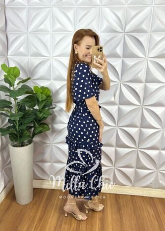 Vestido Copacabana Póa Azul Marinho - Milla Chic