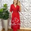 Milla Chic - millachic com br vestido creta em viscolinho vermelho Vestido Creta Em Viscolinho - Vermelho - Milla Chic