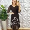Milla Chic - millachic com br vestido diana em chiffon boho marrom Vestido Diana Em Chiffon Boho - Marrom - Milla Chic