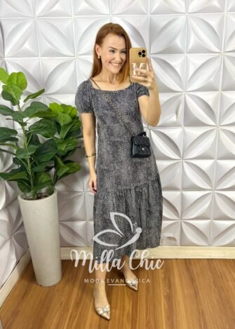 Milla Chic - millachic com br vestido gioconda em viscolinho preto 4 Vestido Gioconda Em Viscolinho - Preto - Milla Chic