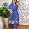 Milla Chic - millachic com br vestido linho ines rose copia 1 Chemise Bernadete - Azul - Milla Chic