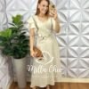 Vestido Linho Inês - Areia - Milla Chic