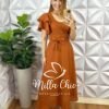 Milla Chic - millachic com br vestido linho ines terracota Vestido Linho Inês - TerraCota - Milla Chic