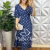 Milla Chic - millachic com br vestido liz viscolinho estampado mostarda copia Vestido Liz Viscolinho Estampado - Azul - Milla Chic