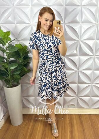 Milla Chic - millachic com br vestido lourdes comfy chic 3 Vestido Lourdes Comfy Chic - Azul - Milla Chic