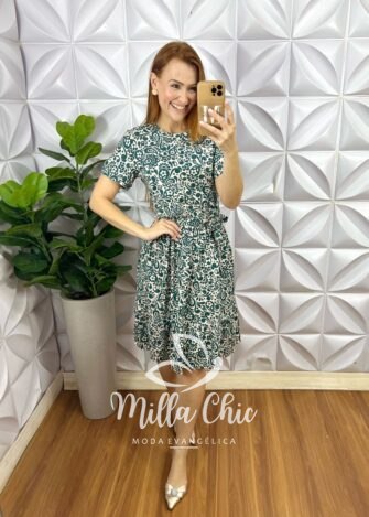 Vestido Lourdes Comfy Chic - Verde - Milla Chic