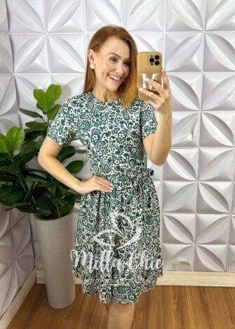 Vestido Lourdes Comfy Chic - Verde - Milla Chic
