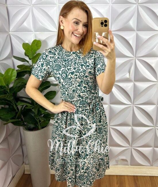 Vestido Lourdes Comfy Chic - Verde - Milla Chic