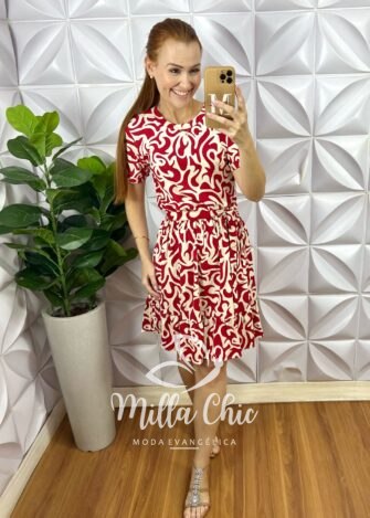 Milla Chic - millachic com br vestido lourdes comfy chic vermelho 1 Vestido Lourdes Comfy Chic - Vermelho - Milla Chic
