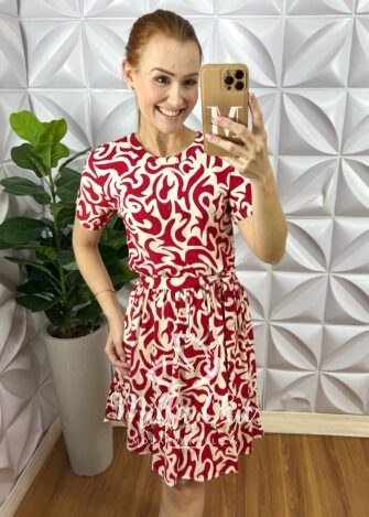 Vestido Lourdes Comfy Chic - Vermelho - Milla Chic