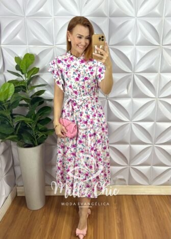 Vestido Marieta Em Viscolinho - Branco - Milla Chic