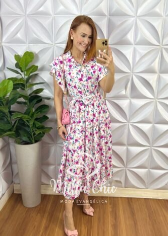 Vestido Marieta Em Viscolinho - Branco - Milla Chic