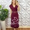 Vestido Miss Em Tricot Modal - Vinho - Milla Chic