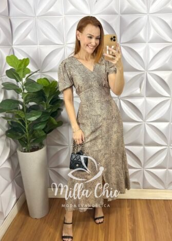 Milla Chic - millachic com br vestido nadine em viscolinho nude 5 Vestido Nadine Em Viscolinho - Nude - Milla Chic