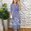 Milla Chic - millachic com br vestido ruanda em crepe listras Vestido Ruanda Em Crepe Listras - Milla Chic