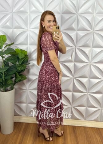 Milla Chic - millachic com br vestido suica em tule poa vermelho 1 Vestido Suíça Em Tule Póa - Vermelho - Milla Chic