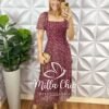 Vestido Suíça Em Tule Póa - Vermelho - Milla Chic