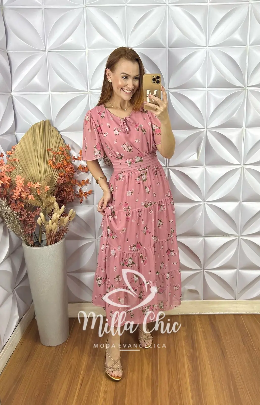 Vestido Ninive Em Chiffon – Rosa – Milla Chic Vestido Ninive Em Chiffon - Rosa - Milla Chic