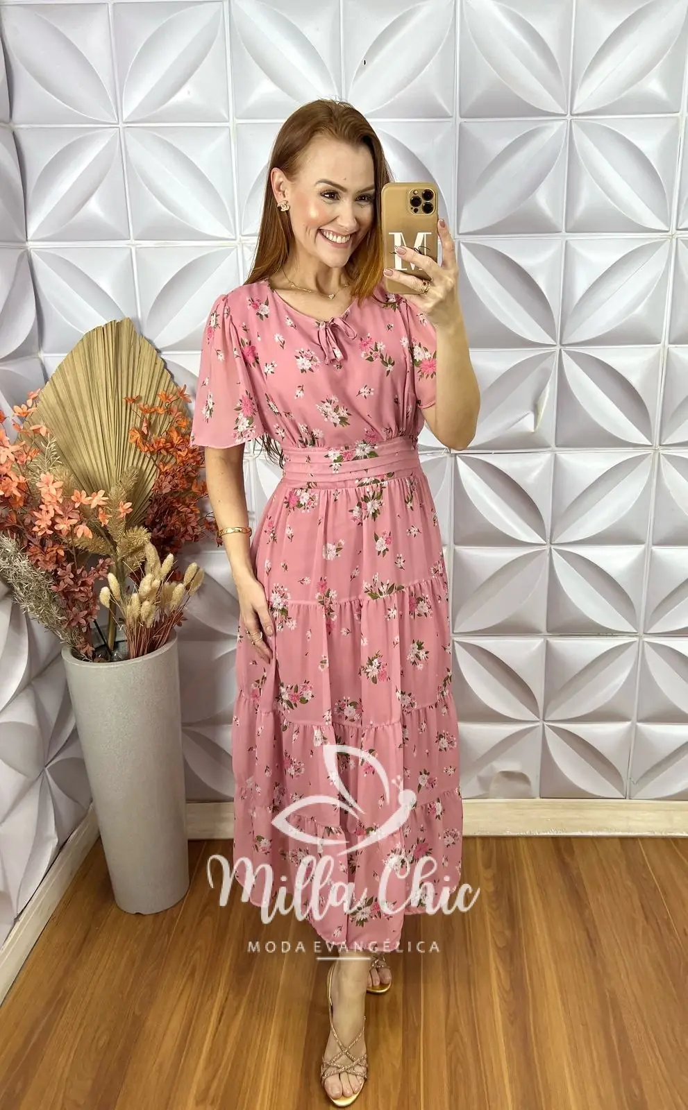 Vestido Ninive Em Chiffon – Rosa – Milla Chic Vestido Ninive Em Chiffon - Rosa - Milla Chic