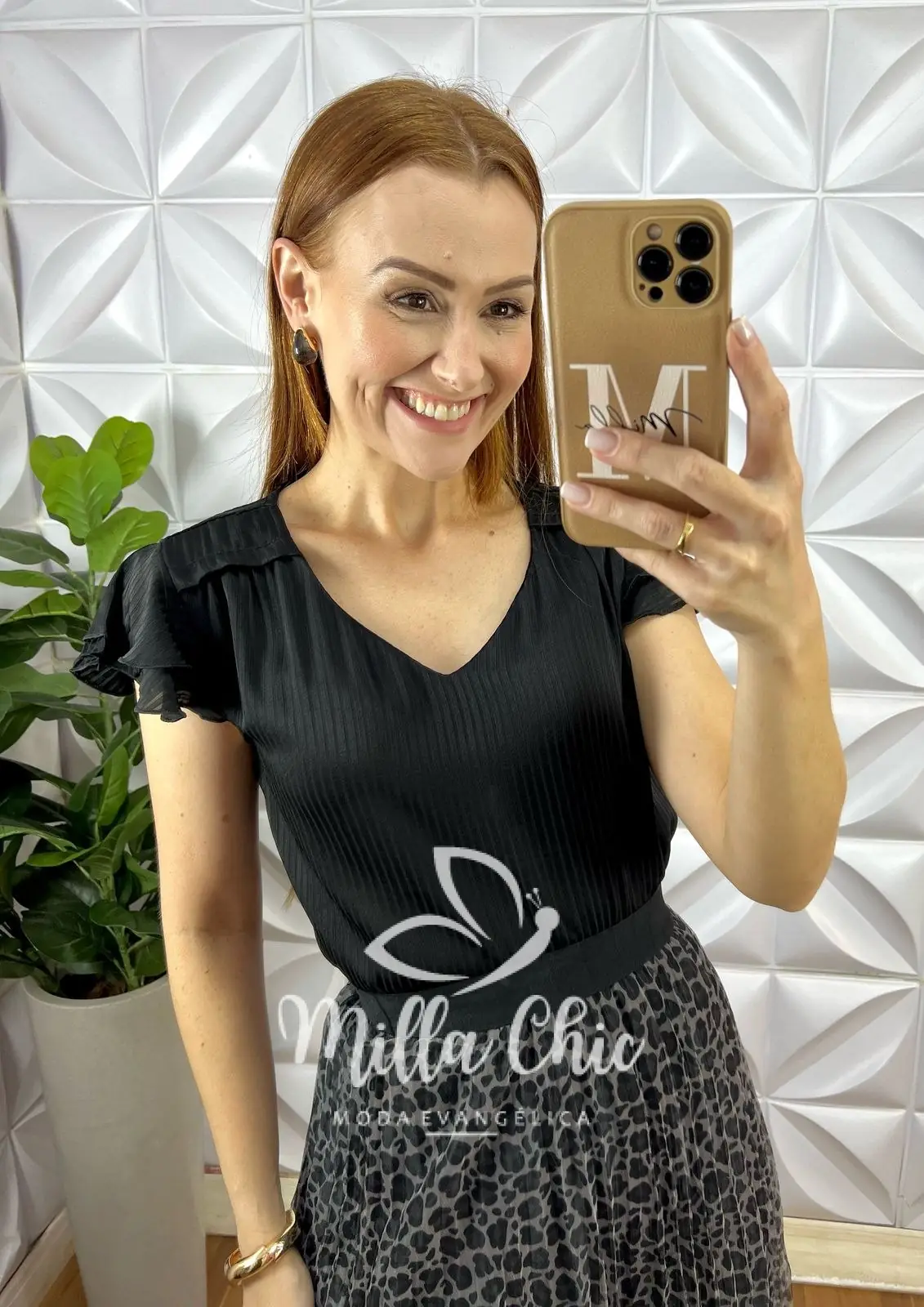 Blusa Em Cetim Margot – Preta – Milla Chic Blusa Em Cetim Margot - Preta - Milla Chic