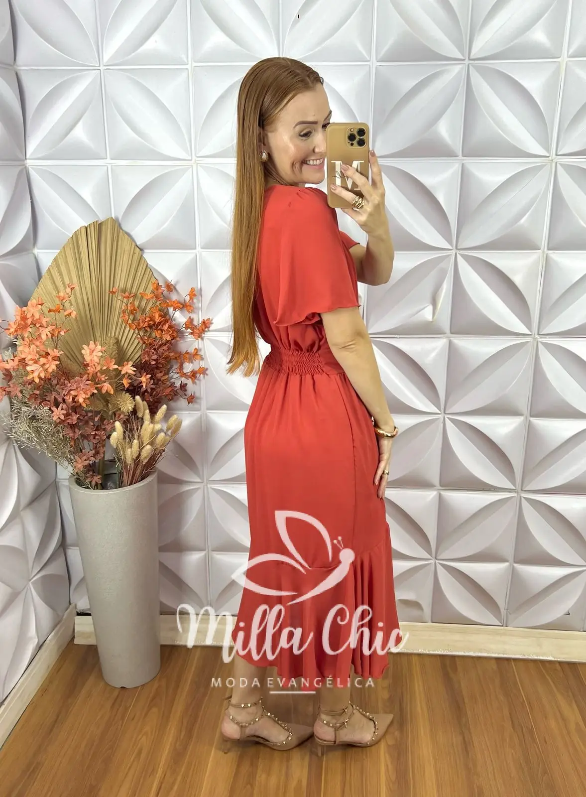 Vestido Theodora Em Rayon – Marrom – Milla Chic Vestido Theodora Em Rayon - Marrom - Milla Chic