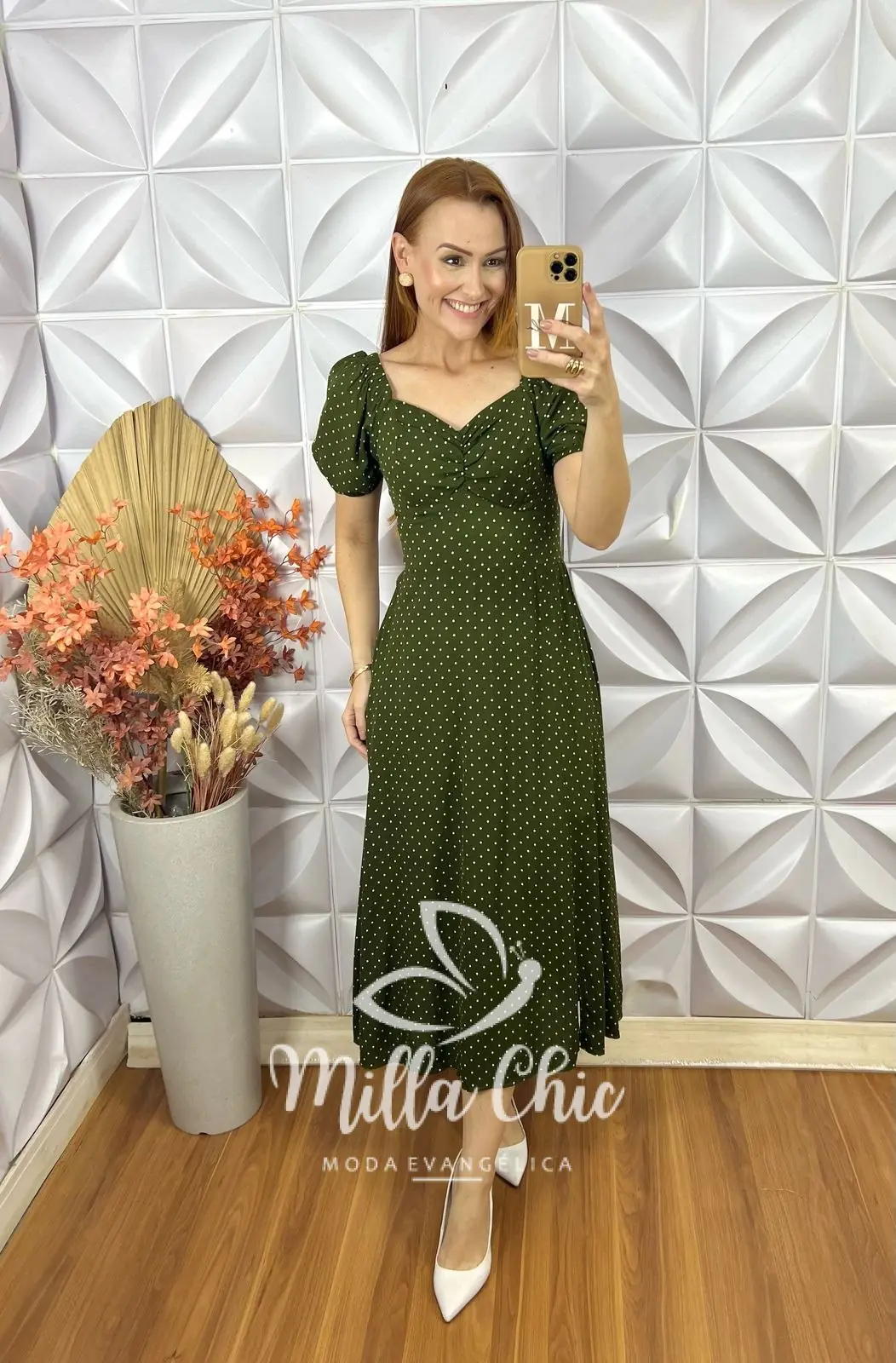 Vestido Rahab Póa – Verde Oliva – Milla Chic Vestido Rahab Póa - Verde Oliva - Milla Chic