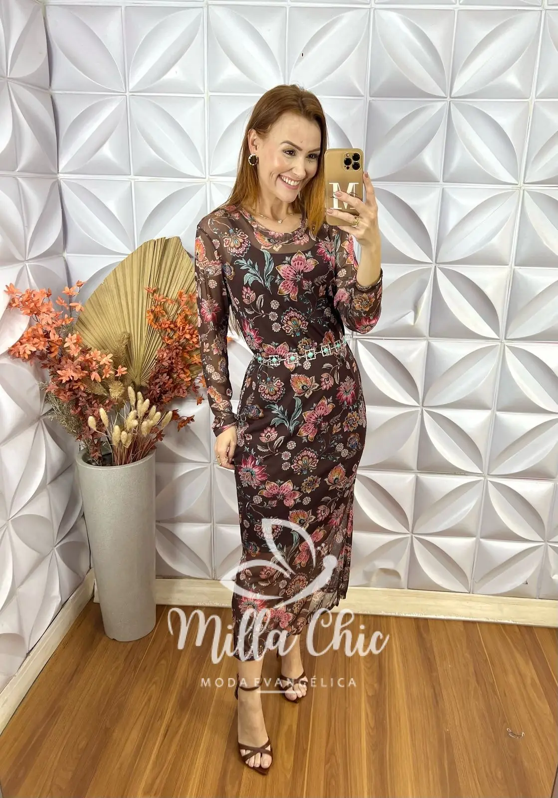 Vestido Boho Rosana Em Tule – Marrom – Milla Chic Vestido Boho Rosana Em Tule - Marrom - Milla Chic