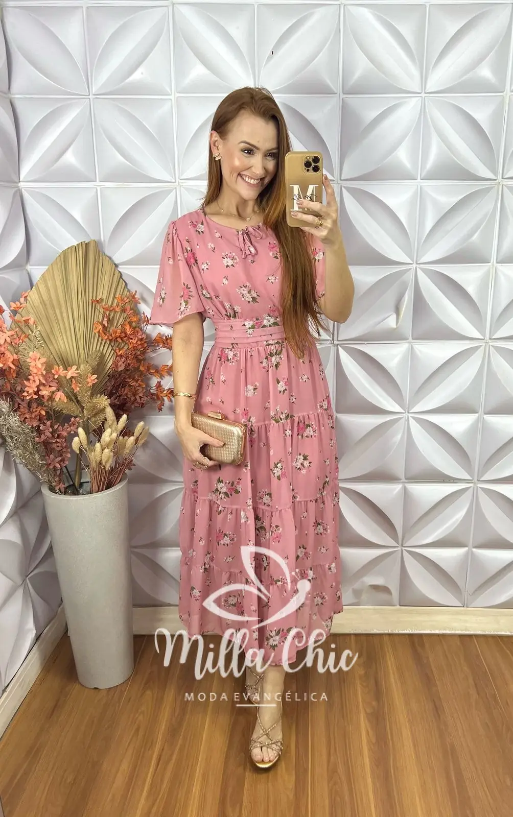 Vestido Ninive Em Chiffon – Rosa – Milla Chic Vestido Ninive Em Chiffon - Rosa - Milla Chic