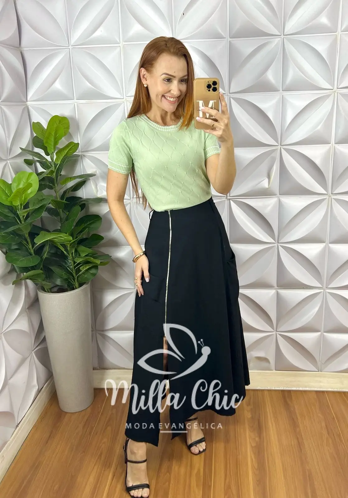 Blusa Livia Em Tricot Modal – Verde – Milla Chic Blusa Livia Em Tricot Modal - Verde - Milla Chic