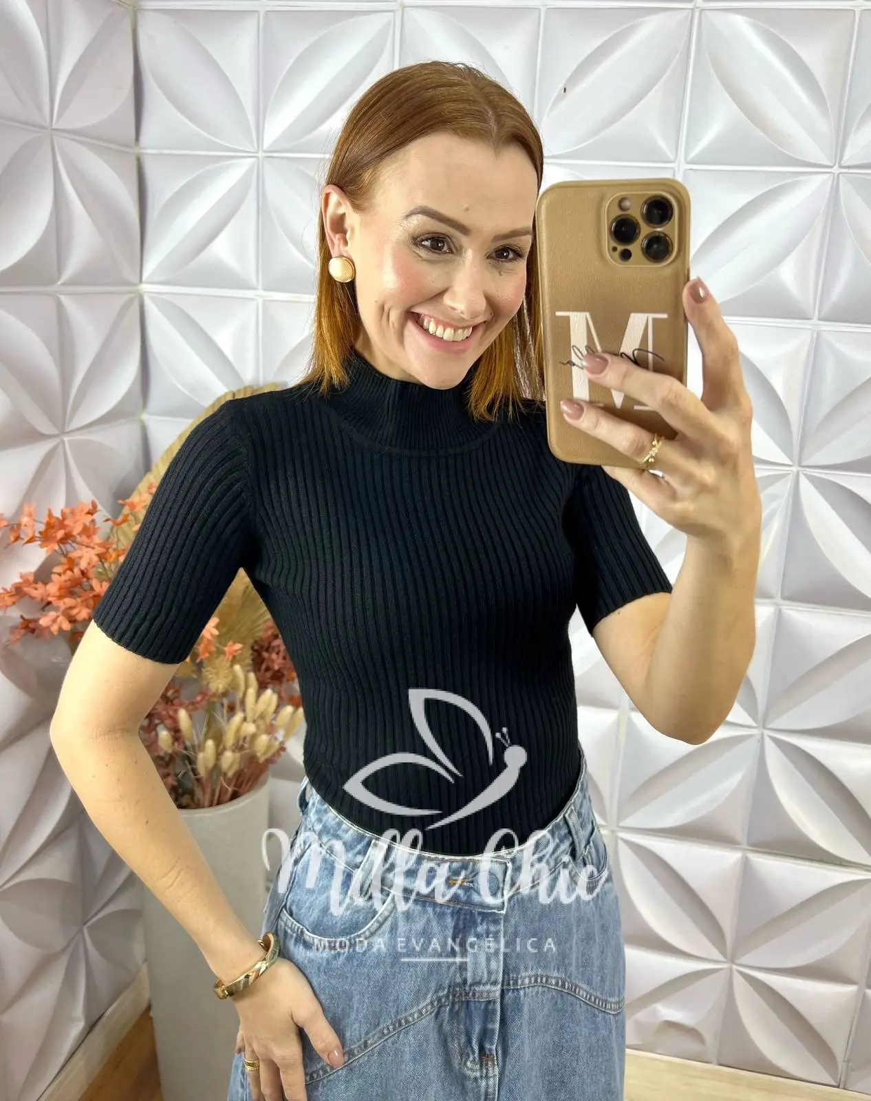 Cacharel Em Tricot Manga Curta – Preto – Milla Chic Cacharel Em Tricot Manga Curta - Preto - Milla Chic