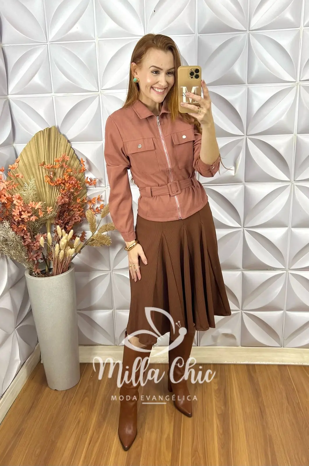 Casaco Cecy Em Suedi – Marrom – Milla Chic Casaco Cecy Em Suedi - Marrom - Milla Chic