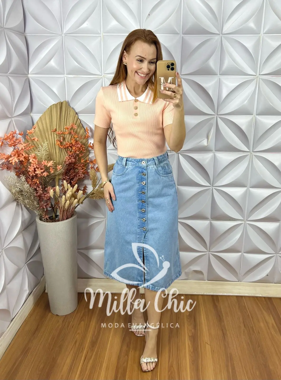 Blusa Tricot Lauren Botões Dourados – Rosa – Milla Chic Blusa Tricot Lauren Botões Dourados - Rosa - Milla Chic