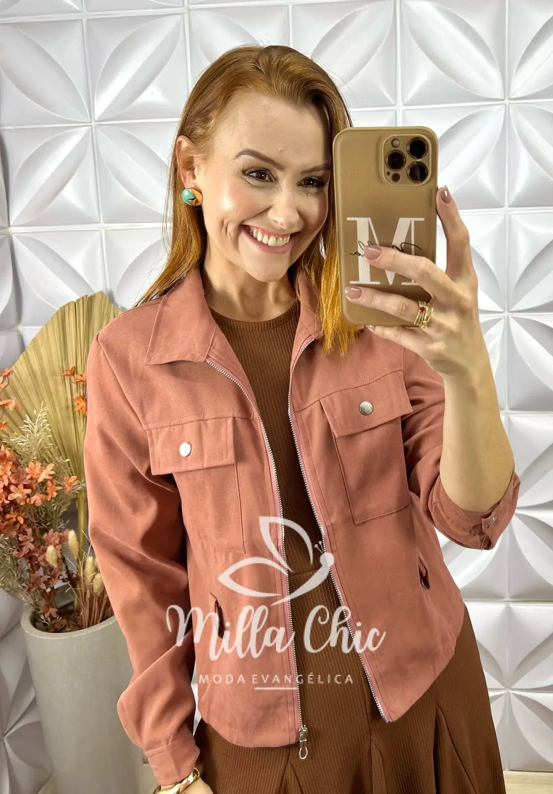 Casaco Cecy Em Suedi – Marrom – Milla Chic Casaco Cecy Em Suedi - Marrom - Milla Chic