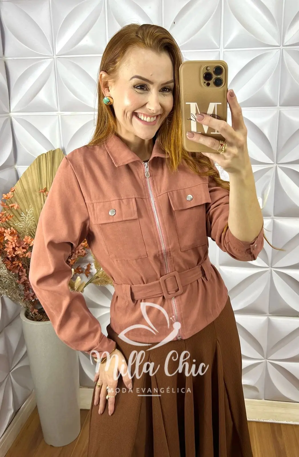 Casaco Cecy Em Suedi – Marrom – Milla Chic Casaco Cecy Em Suedi - Marrom - Milla Chic