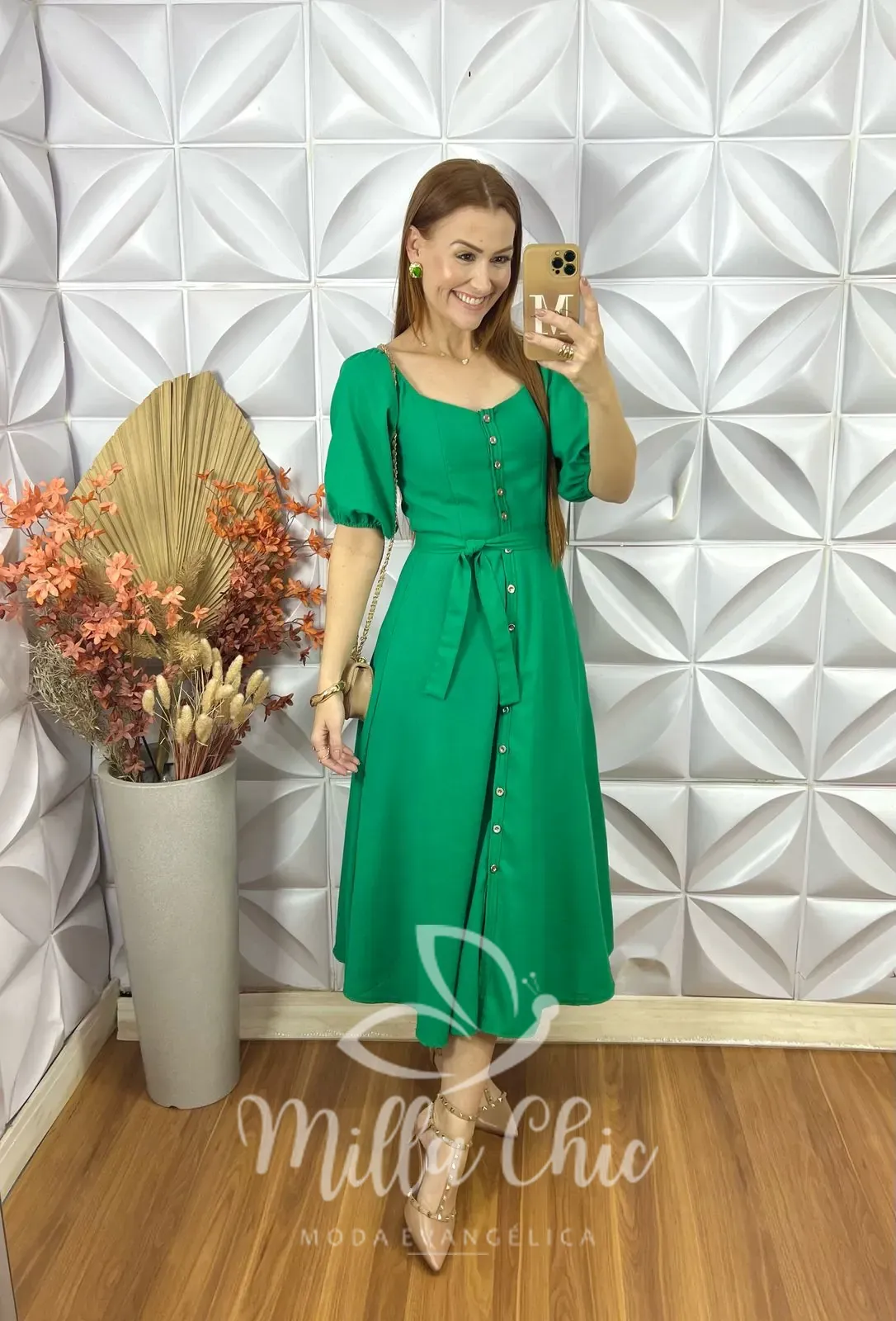 Vestido Nany Em Linho – Verde – Milla Chic Vestido Nany Em Linho - Verde - Milla Chic