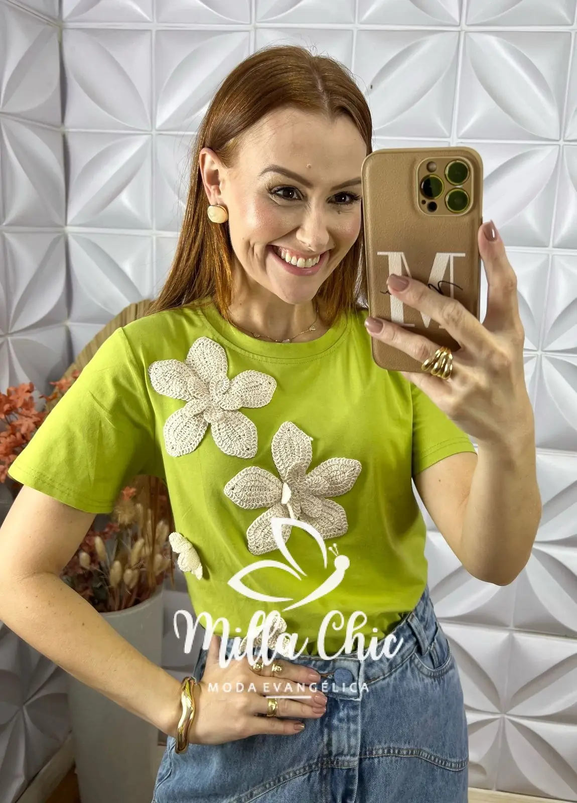 Blusa Jordânia Com Aplicação Em Crochê – Verde – Milla Chic Blusa Jordânia Com Aplicação Em Crochê - Verde - Milla Chic