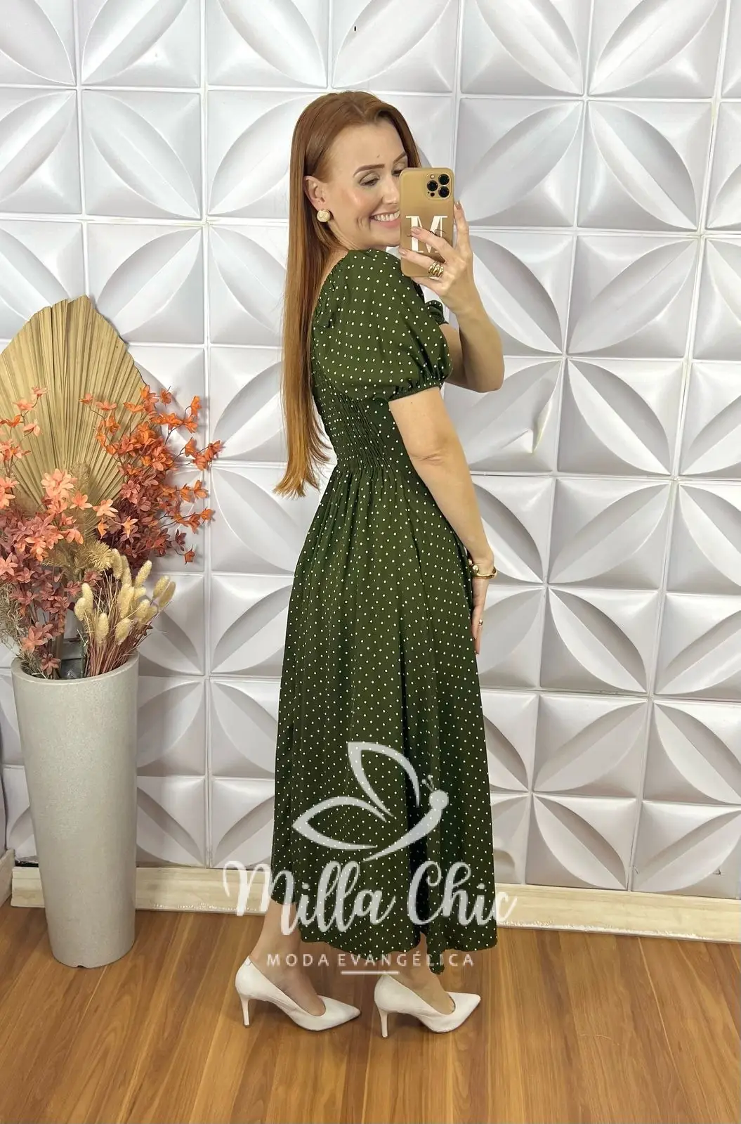 Vestido Rahab Póa – Verde Oliva – Milla Chic Vestido Rahab Póa - Verde Oliva - Milla Chic