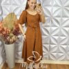 Vestido Nany Em Linho - Marrom - Milla Chic