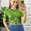 Blusa Apolónia Em Tricot Modal - Verde - Milla Chic