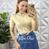 Blusa Apolónia Em Tricot Modal - Areia - Milla Chic