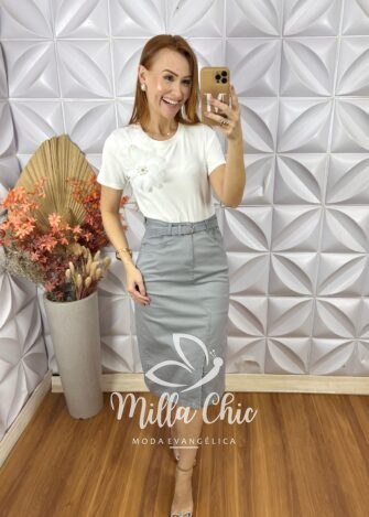 Milla Chic - millachic com br blusa jaque malha de algodao com aplicacao branco 2 Blusa Jaque Malha De Algodão Com Aplicação - Branco - Milla Chic