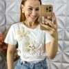 Milla Chic - millachic com br blusa jordania com aplicacao em croche branco 1 Blusa Jordânia Com Aplicação Em Crochê - Branco - Milla Chic