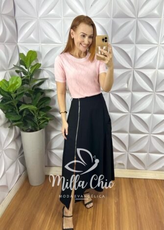 Milla Chic - millachic com br blusa livia em tricot modal rosa 4 Blusa Livia Em Tricot Modal - Rosa - Milla Chic