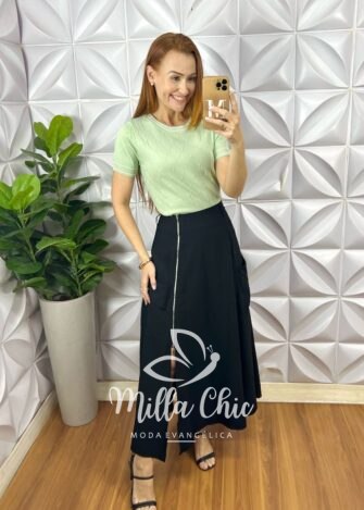 Milla Chic - millachic com br blusa livia em tricot modal verde Blusa Livia Em Tricot Modal - Verde - Milla Chic