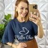 Blusa Malu Em Linho - Preta - Milla Chic