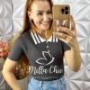Milla Chic - millachic com br blusa tricot lauren botoes dourados azul marinho copia Blusa Tricot Lauren Botões Dourados - Cinza - Milla Chic
