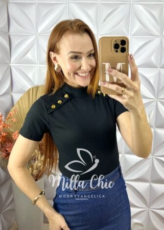 Milla Chic - millachic com br cacharel bibi em canelado preto 7 Cacharel BiBi Em Canelado - Preto - Milla Chic